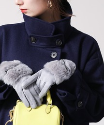 frames RAY CASSIN | 【WEB限定】エコファー付きフェイクスェードグローブ(手袋)