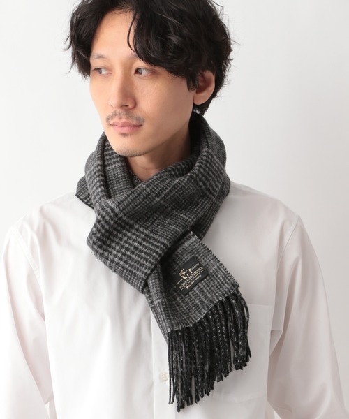 GLOBAL WORK(グローバルワーク)の「ウールカシミヤリバーシブルマフラー/236215(マフラー・メンズ・グリーン/ブルー/ブラック/チャコールグレー/ネイビー・FREE)」の3枚目の写真