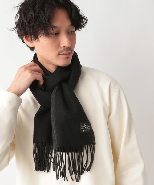 GLOBAL WORK(グローバルワーク)の「ウールカシミヤリバーシブルマフラー/236215(マフラー・メンズ・グリーン/ブルー/ブラック/チャコールグレー/ネイビー・FREE)」の2枚目の写真
