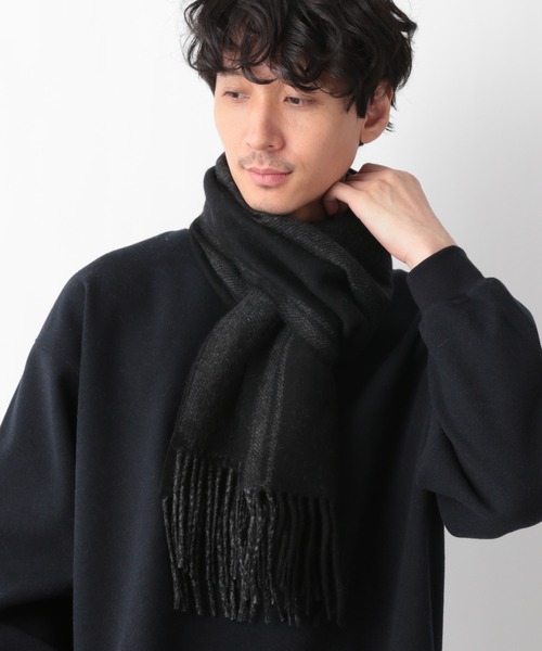 セール】ウールカシミヤリバーシブルマフラー/236215（マフラー