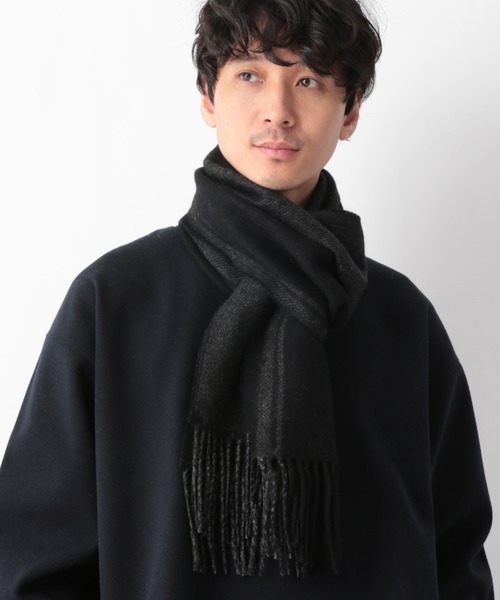 GLOBAL WORK(グローバルワーク)の「ウールカシミヤリバーシブルマフラー/236215(マフラー・メンズ・グリーン/ブルー/ブラック/チャコールグレー/ネイビー・FREE)」の8枚目の写真