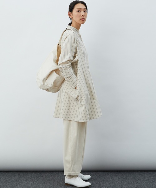 LOISIR（ロワズィール）の「ドビーストライプチュニック（チュニック・レディース・ネイビー/キナリ・FREE）」の11枚目の写真