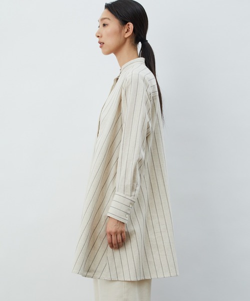 LOISIR（ロワズィール）の「ドビーストライプチュニック（チュニック・レディース・ネイビー/キナリ・FREE）」の15枚目の写真