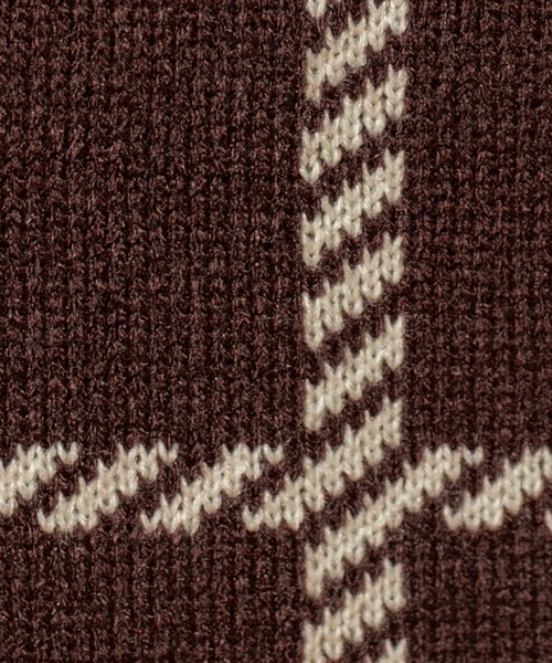 PairPair（ペアペア）の「チェックジャガードニットベスト(ユニセックス)（ベスト・レディース・ブラック/ベージュ/ブラウン・MEDIUM/LARGE）」の22枚目の写真