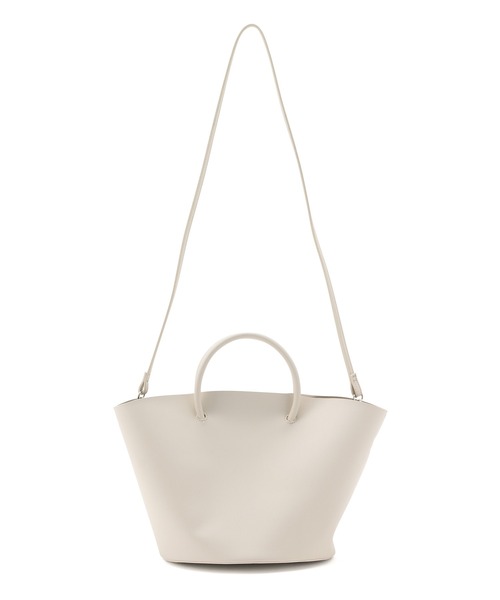 SALON adam et rope'（サロン アダム エ ロペ）の「【2WAY】フェイクレザーバスケットバッグ（ハンドバッグ・レディース・ホワイト/ブラック/サックスブルー・FREE）」の16枚目の写真