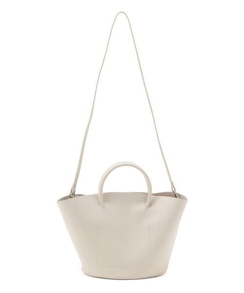 SALON adam et rope'（サロン アダム エ ロペ）の「【2WAY】フェイクレザーバスケットバッグ（ハンドバッグ・レディース・ホワイト/ブラック/サックスブルー・FREE）」の18枚目の写真