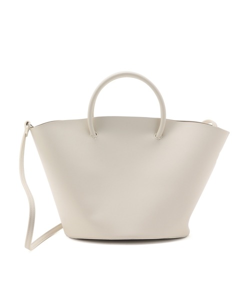 SALON adam et rope'（サロン アダム エ ロペ）の「【2WAY】フェイクレザーバスケットバッグ（ハンドバッグ・レディース・ホワイト/ブラック/サックスブルー・FREE）」の13枚目の写真