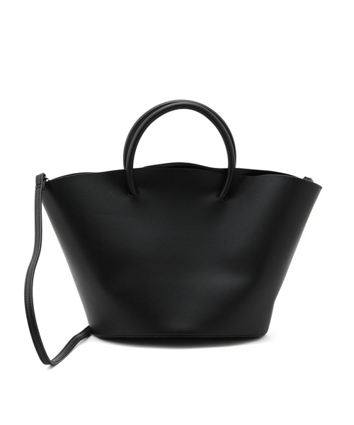 SALON adam et rope'（サロン アダム エ ロペ）の「【2WAY】フェイクレザーバスケットバッグ（ハンドバッグ・レディース・ホワイト/ブラック/サックスブルー・FREE）」の14枚目の写真