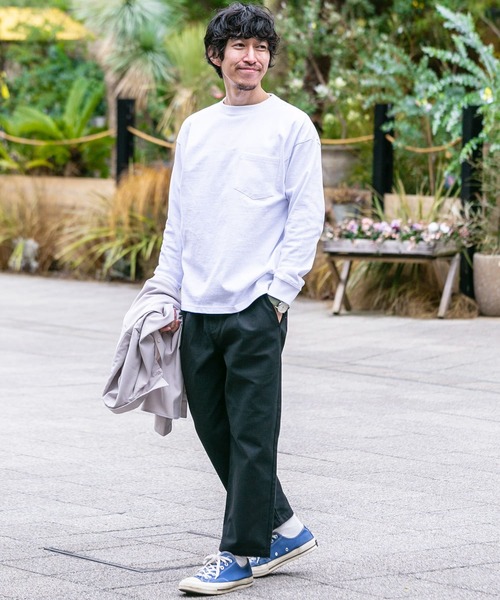 ITEMS URBANRESEARCH（アイテムズ アーバンリサーチ）の「OE天竺 長袖カットソー（Tシャツ/カットソー・メンズ・ブラック/グレー/オフホワイト・MEDIUM/LARGE）」の16枚目の写真