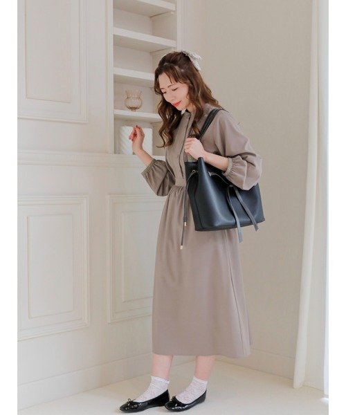 Areeam（アリーム）の「レースタックワンピース（ワンピース・レディース・グレイッシュベージュ/ブルー・FREE）」の15枚目の写真