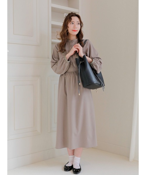 Areeam（アリーム）の「レースタックワンピース（ワンピース・レディース・グレイッシュベージュ/ブルー・FREE）」の11枚目の写真