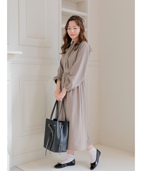 Areeam（アリーム）の「レースタックワンピース（ワンピース・レディース・グレイッシュベージュ/ブルー・FREE）」の19枚目の写真