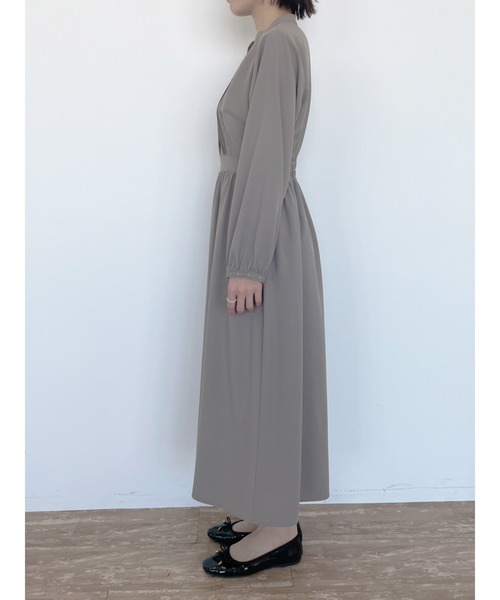 Areeam（アリーム）の「レースタックワンピース（ワンピース・レディース・グレイッシュベージュ/ブルー・FREE）」の5枚目の写真