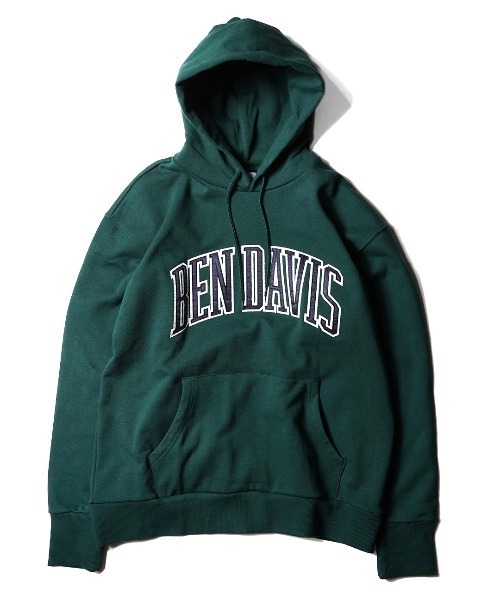 BEN DAVIS（ベンデイビス）の「《BEN DAVIS》COLLEGE SWEAT PARKA/ワッペン刺繍パーカー（パーカー・メンズ・ホワイト/ブラック/ベージュ/グリーン/ネイビー・SMALL/MEDIUM/LARGE/X-LARGE）」の6枚目の写真