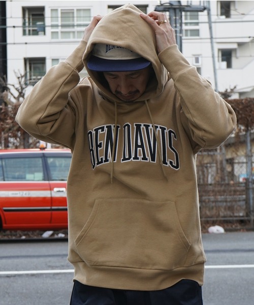 BEN DAVIS（ベンデイビス）の「《BEN DAVIS》COLLEGE SWEAT PARKA/ワッペン刺繍パーカー（パーカー・メンズ・ホワイト/ブラック/ベージュ/グリーン/ネイビー・SMALL/MEDIUM/LARGE/X-LARGE）」の12枚目の写真
