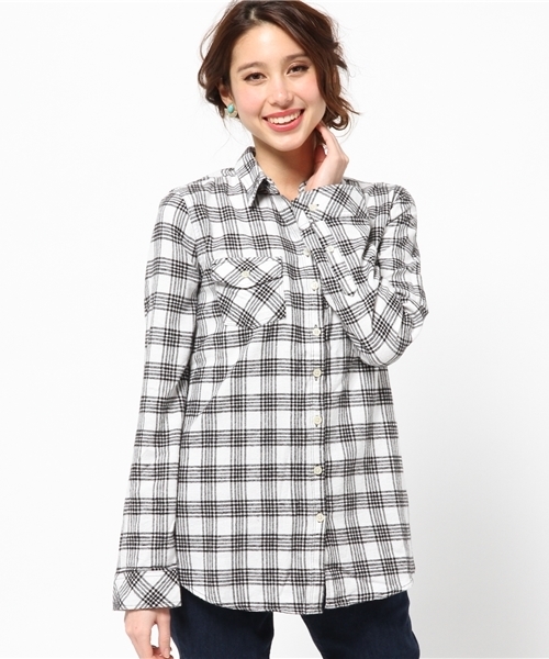 AZUL by moussy（アズールバイマウジー）の「チェックWポケ長袖シャツ（シャツ/ブラウス・レディース・ダークネイビー/レッド系その他/ブルー系その他/ホワイト系その他・MEDIUM/LARGE/SMALL）」の13枚目の写真