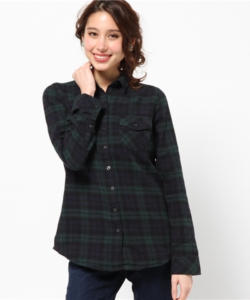 AZUL by moussy（アズールバイマウジー）の「チェックWポケ長袖シャツ（シャツ/ブラウス・レディース・ダークネイビー/レッド系その他/ブルー系その他/ホワイト系その他・MEDIUM/LARGE/SMALL）」の15枚目の写真