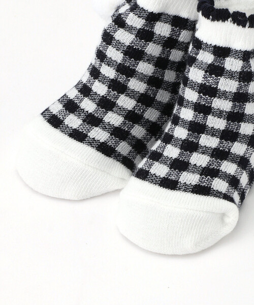 COMME CA ISM(コムサイズム)の「ギンガムチェック カップ入りソックス(9-12cm)(ソックス/靴下・キッズ・ベージュ/ネイビー・9-12cm)」の4枚目の写真