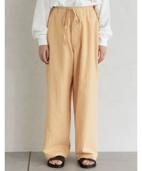 Little sunny bite(リトルサニーバイト)の「Check loose pants(その他パンツ・レディース・オレンジ/ブラック×イエロー/ブラック×ピンク・SMALL/MEDIUM)」の3枚目の写真