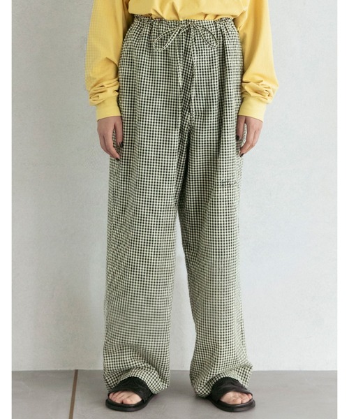 Little sunny bite(リトルサニーバイト)の「Check loose pants(その他パンツ・レディース・オレンジ/ブラック×イエロー/ブラック×ピンク・SMALL/MEDIUM)」の2枚目の写真