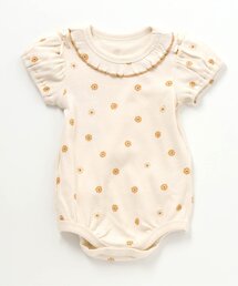 apres les cours | 花柄パフスリーブボディースーツ(肌着)