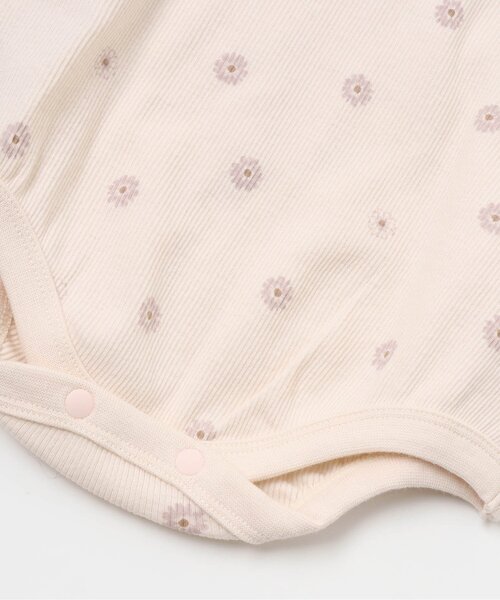apres les cours（アプレレクール）の「花柄パフスリーブボディースーツ（肌着・キッズ・アイボリー/ピンク・70/80）」の11枚目の写真
