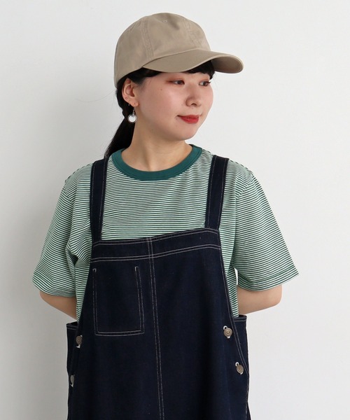 chambre de charme（シャンブルドゥシャーム）の「△cdc 40/2ミジンボーダー 半袖プルオーバー（Tシャツ/カットソー・レディース・ブルー/ブラック/レッド/グリーン・FREE）」の2枚目の写真
