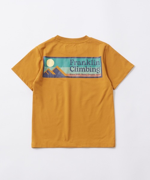 Franklin Climbing（フランクリンクライミング）の「【KIDS】【Franklin Climbing】フレックスバックプリントボックスロゴ半袖Tee（Tシャツ/カットソー・キッズ・ホワイト/ブラック/ベージュ/レッド/サックスブルー・S/M/L/XL/XXL）」の4枚目の写真