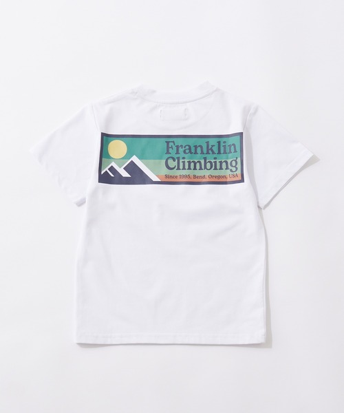 Franklin Climbing（フランクリンクライミング）の「【KIDS】【Franklin Climbing】フレックスバックプリントボックスロゴ半袖Tee（Tシャツ/カットソー・キッズ・ホワイト/ブラック/ベージュ/レッド/サックスブルー・S/M/L/XL/XXL）」の2枚目の写真