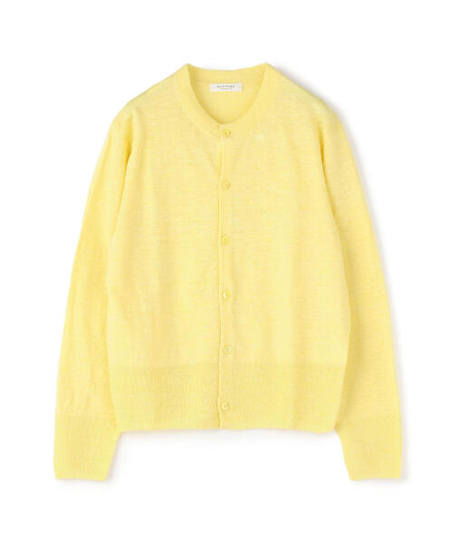 TOMORROWLAND （トゥモローランド）の「プレーンリネン クルーネックカーディガン（カーディガン/ボレロ・レディース・チャコールグレー/ライトブルー/レッド/ライトイエロー/シルバー系その他/ライトベージュ/ダークグリーン/ピンク・S/M）」の6枚目の写真