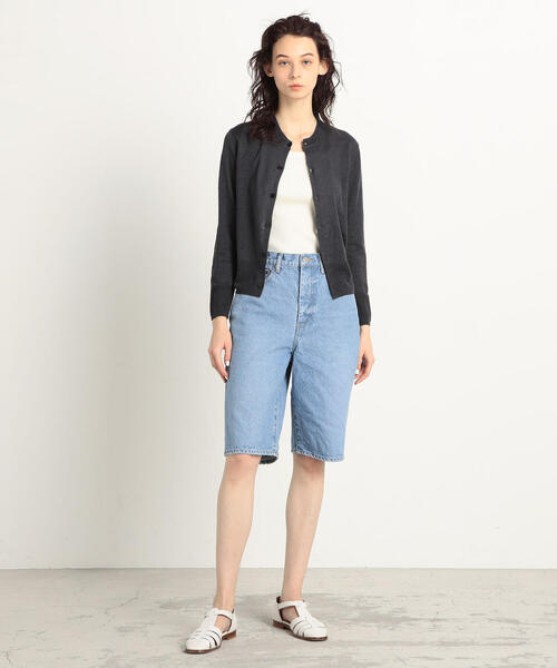 TOMORROWLAND （トゥモローランド）の「プレーンリネン クルーネックカーディガン（カーディガン/ボレロ・レディース・チャコールグレー/ライトブルー/レッド/ライトイエロー/シルバー系その他/ライトベージュ/ダークグリーン/ピンク・S/M）」の11枚目の写真