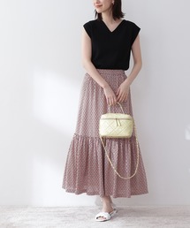 N.（N. Natural Beauty Basic） | ◆キカプリントティアードスカート(スカート)