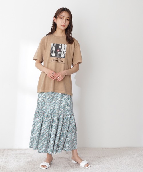 N.（N. Natural Beauty Basic）（エヌエヌナチュラルビューティーベーシック）の「◆キカプリントティアードスカート（スカート・レディース・ブラウン系その他/グリーン系その他・MEDIUM）」の19枚目の写真