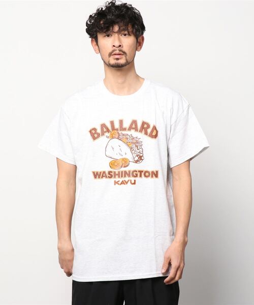 KAVU（カブー）の「【ZOZOTOWN限定】KAVU/カブー ルーズシルエット プリント タコスTシャツ 19821634（Tシャツ/カットソー・メンズ・グレー/ベージュ/ホワイト・M/L/XL）」の6枚目の写真