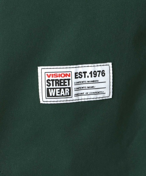 VISION STREET WEAR（ヴィジョンストリートウェア）の「VISION STREET WEAR/ヴィジョンストリートウエア オーバーサイズ ロゴ ワッペン 刺繍 クレリック ワークシャツ（シャツ/ブラウス・メンズ・チャコールグレー/グリーン/アイボリー・LL/M/L）」の20枚目の写真