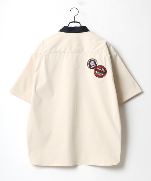 VISION STREET WEAR（ヴィジョンストリートウェア）の「VISION STREET WEAR/ヴィジョンストリートウエア オーバーサイズ ロゴ ワッペン 刺繍 クレリック ワークシャツ（シャツ/ブラウス・メンズ・チャコールグレー/グリーン/アイボリー・LL/M/L）」の11枚目の写真