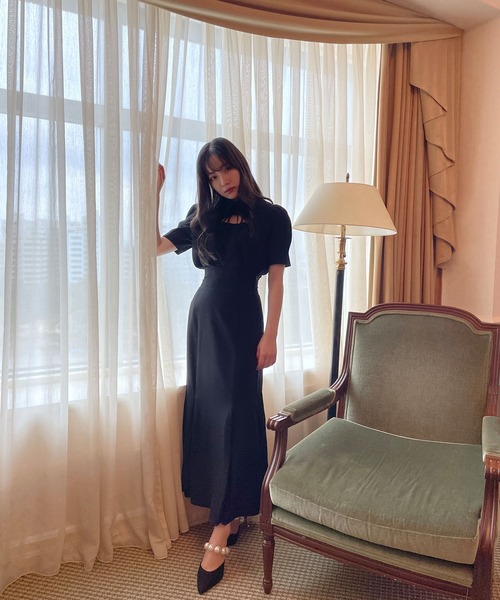 ANDGEEBEE（アンジービー）の「フレアマーメイドスカート（スカート・レディース・ブラック/ベージュ・MEDIUM）」の2枚目の写真