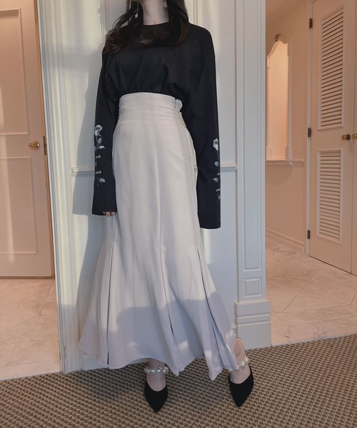 ANDGEEBEE（アンジービー）の「フレアマーメイドスカート（スカート・レディース・ブラック/ベージュ・MEDIUM）」の18枚目の写真