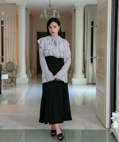 ANDGEEBEE（アンジービー）の「フレアマーメイドスカート（スカート・レディース・ブラック/ベージュ・MEDIUM）」の13枚目の写真