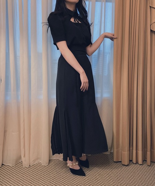 ANDGEEBEE（アンジービー）の「フレアマーメイドスカート（スカート・レディース・ブラック/ベージュ・MEDIUM）」の9枚目の写真