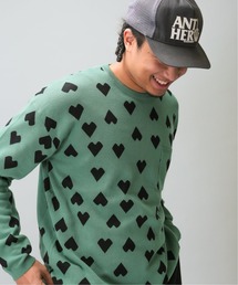 ハートパターンロンTシャツ