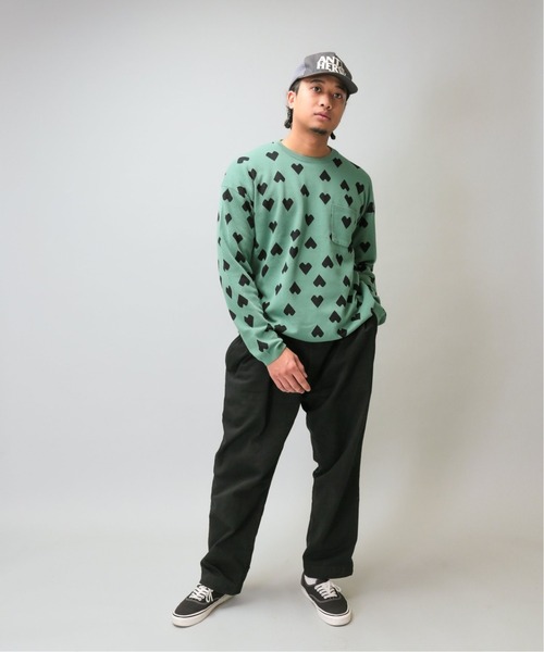 Oriens JOURNAL STANDARD(オリエンス ジャーナルスタンダード)の「ハートパターンロンTシャツ(ニット/セーター・メンズ・ブラック/ネイビー/グリーン・MEDIUM/LARGE)」の16枚目の写真