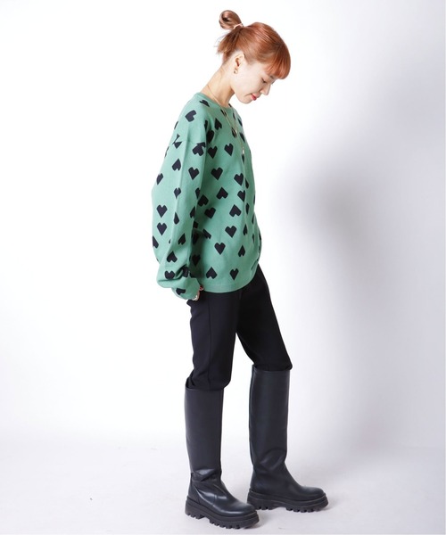 Oriens JOURNAL STANDARD(オリエンス ジャーナルスタンダード)の「ハートパターンロンTシャツ(ニット/セーター・メンズ・ブラック/ネイビー/グリーン・MEDIUM/LARGE)」の11枚目の写真