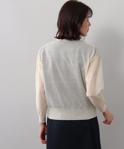 SOUP(スープ)の「◆シアービジュー釦カーディガン(カーディガン/ボレロ・レディース・ブラック/ベージュ/オレンジ/アイボリー・11/13/09)」の7枚目の写真