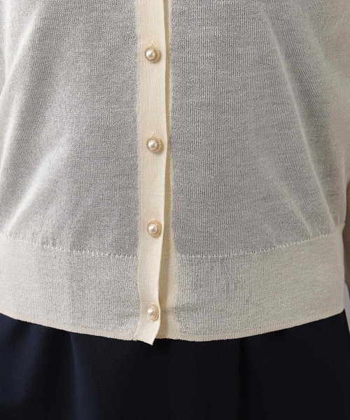 SOUP(スープ)の「◆シアービジュー釦カーディガン(カーディガン/ボレロ・レディース・ブラック/ベージュ/オレンジ/アイボリー・11/13/09)」の10枚目の写真