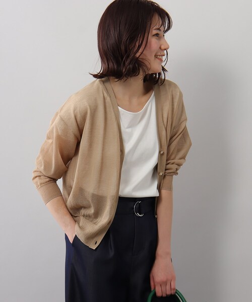 SOUP(スープ)の「◆シアービジュー釦カーディガン(カーディガン/ボレロ・レディース・ブラック/ベージュ/オレンジ/アイボリー・11/13/09)」の18枚目の写真