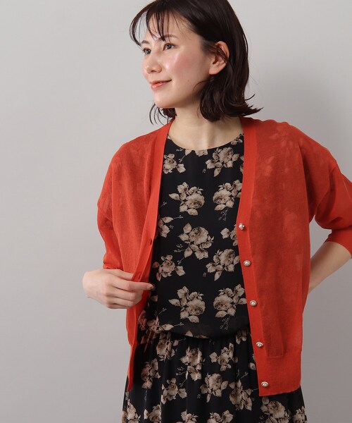 SOUP(スープ)の「◆シアービジュー釦カーディガン(カーディガン/ボレロ・レディース・ブラック/ベージュ/オレンジ/アイボリー・11/13/09)」の22枚目の写真