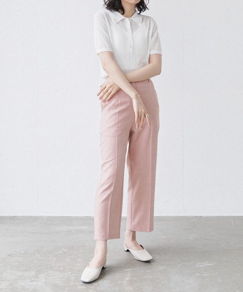 Happy John(ハッピージョン)の「sheer color polo knit/シアーカラーポロニット(ポロシャツ・レディース・ホワイト/ピンク/オレンジ/ブルー・FREE)」の19枚目の写真