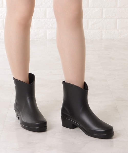 Lace Ladies（レースレディース）の「ショート丈ミニヒールレインブーツ（レインシューズ・レディース・グレー/ブラック・23.5/24/23/24.5/25）」の13枚目の写真