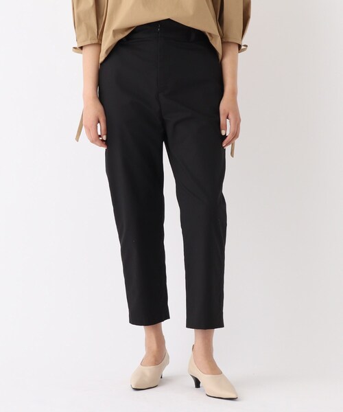 OPAQUE.CLIP(オペークドットクリップ)の「◆【大草直子さんコラボ】ツイルテーパードパンツ(その他パンツ・レディース・ブラック/サンドベージュ・40/38/42/36)」の1枚目の写真